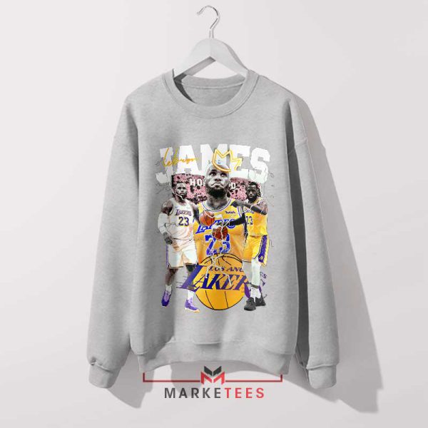 the Greatness of LeBron James Lakers Grey Sweatshirt